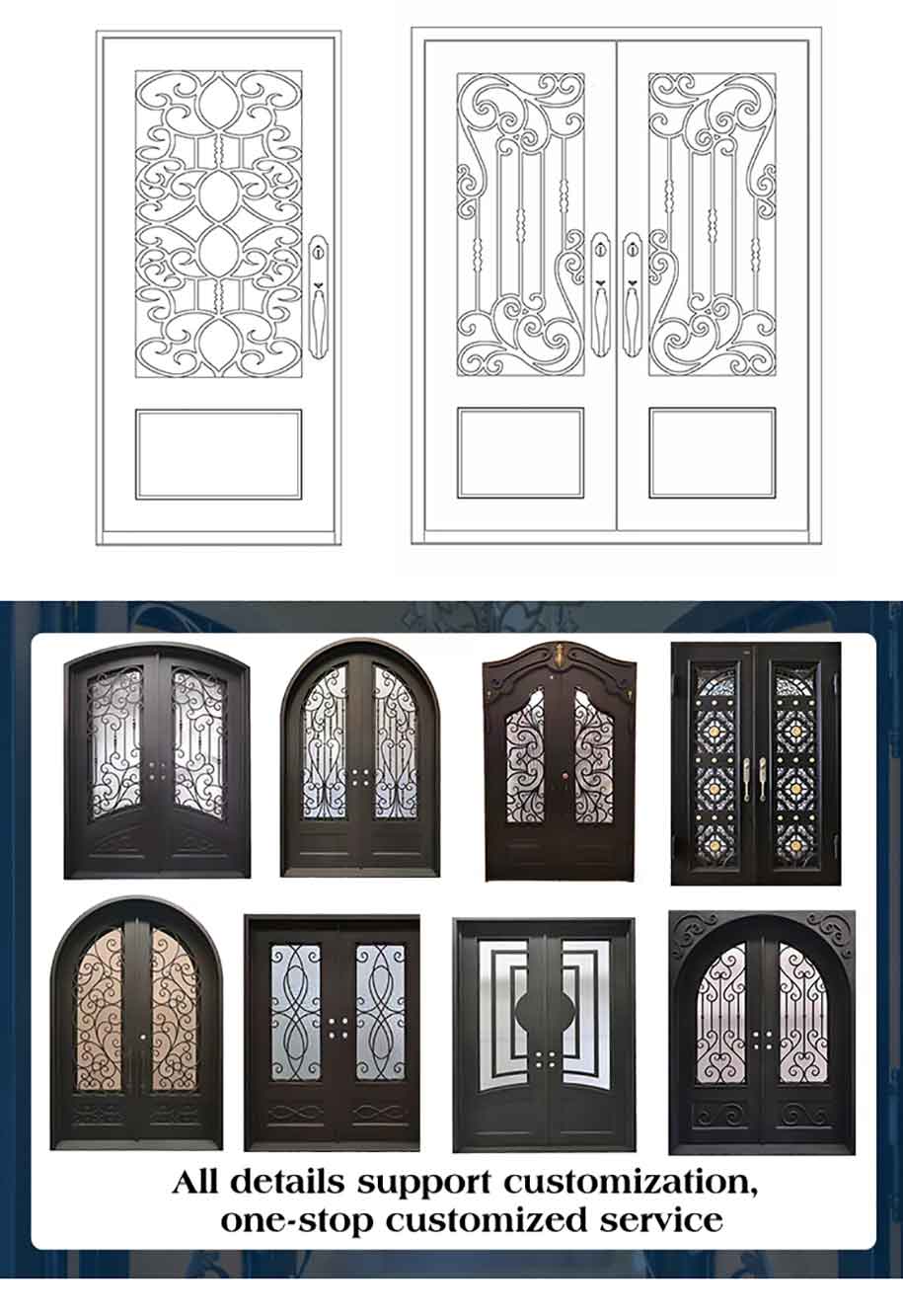 representative iron gate door of different designs