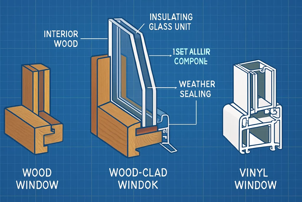 Wood vs. Vinyl Windows: A Detailed Comparison of Cost, Looks, and Maintenance 5 Wood Clad Windows Cross Section